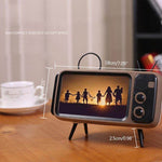 Bluetooth Speaker Retro TV Design with Phone Holder St and Hands-Free Viewing