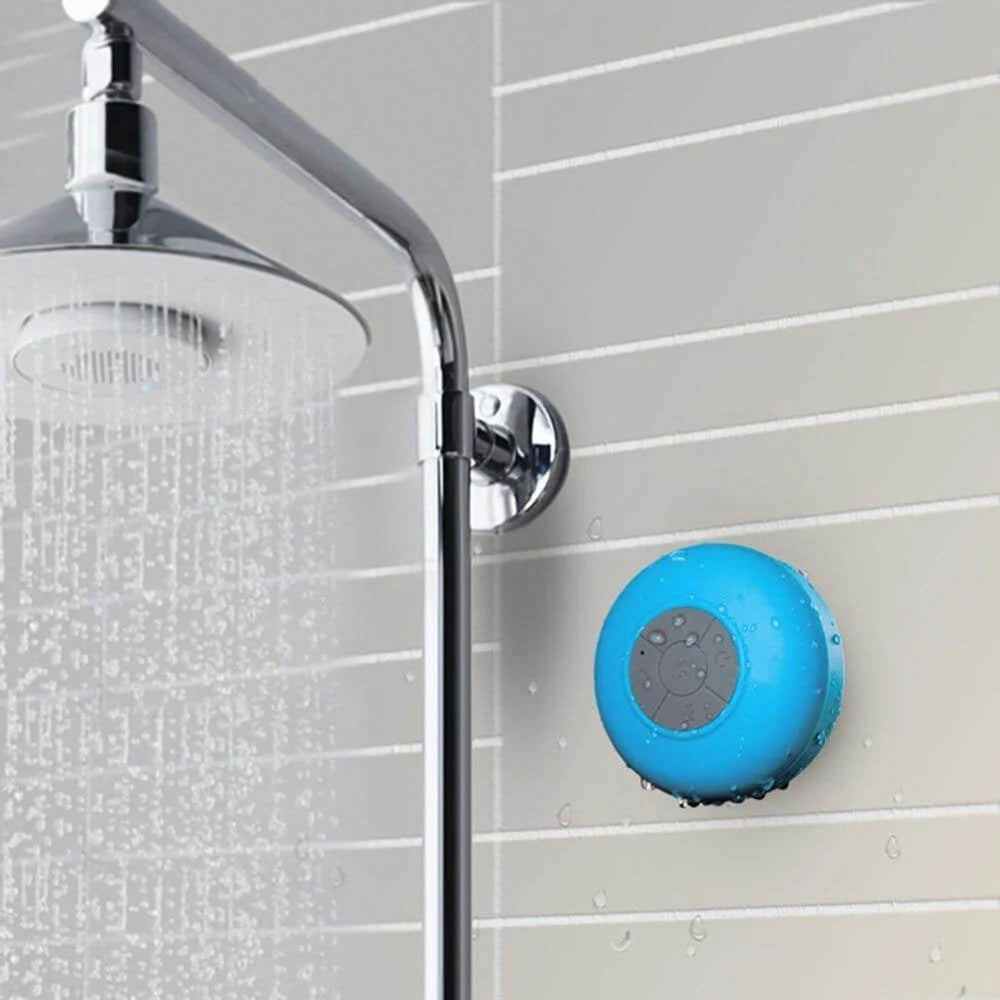 Bluetooth Speaker Water-Resistant Suction Cup Hands-Free Calling
