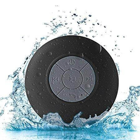 Bluetooth Speaker Water-Resistant Suction Cup Hands-Free Calling