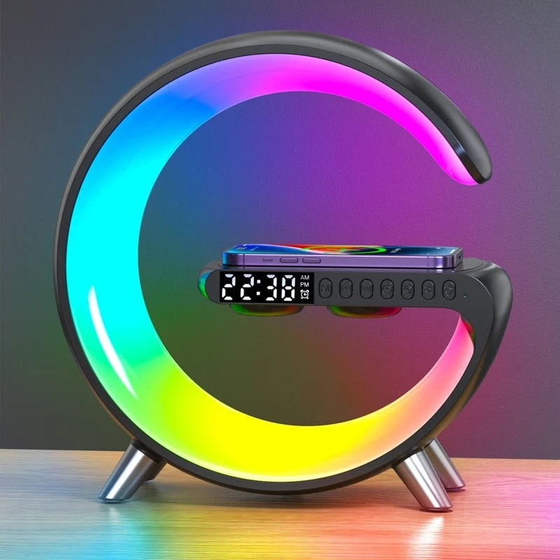 Bluetooth Speaker Wireless Charging Dock RGB Night Light