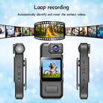 Body Camera 4K 180° Rotating Lens Infrared Night Vision