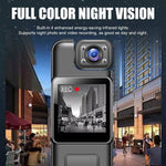 Body Camera 4K 180° Rotating Lens Infrared Night Vision