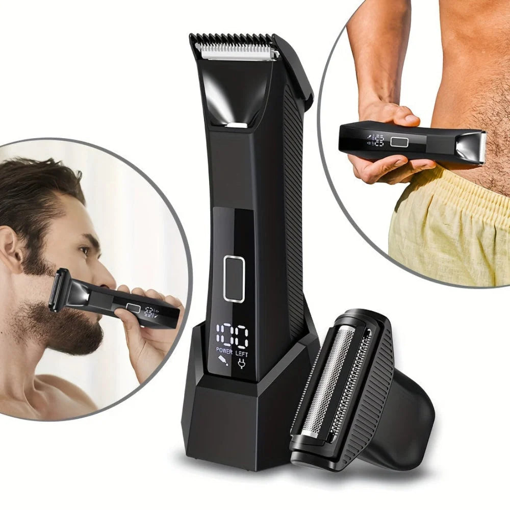 Body Hair Trimmer USB Rechargeable Cordless Travel-Friendly
