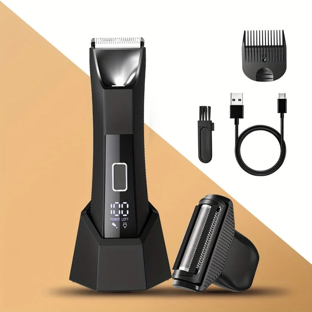 Body Hair Trimmer USB Rechargeable Cordless Travel-Friendly