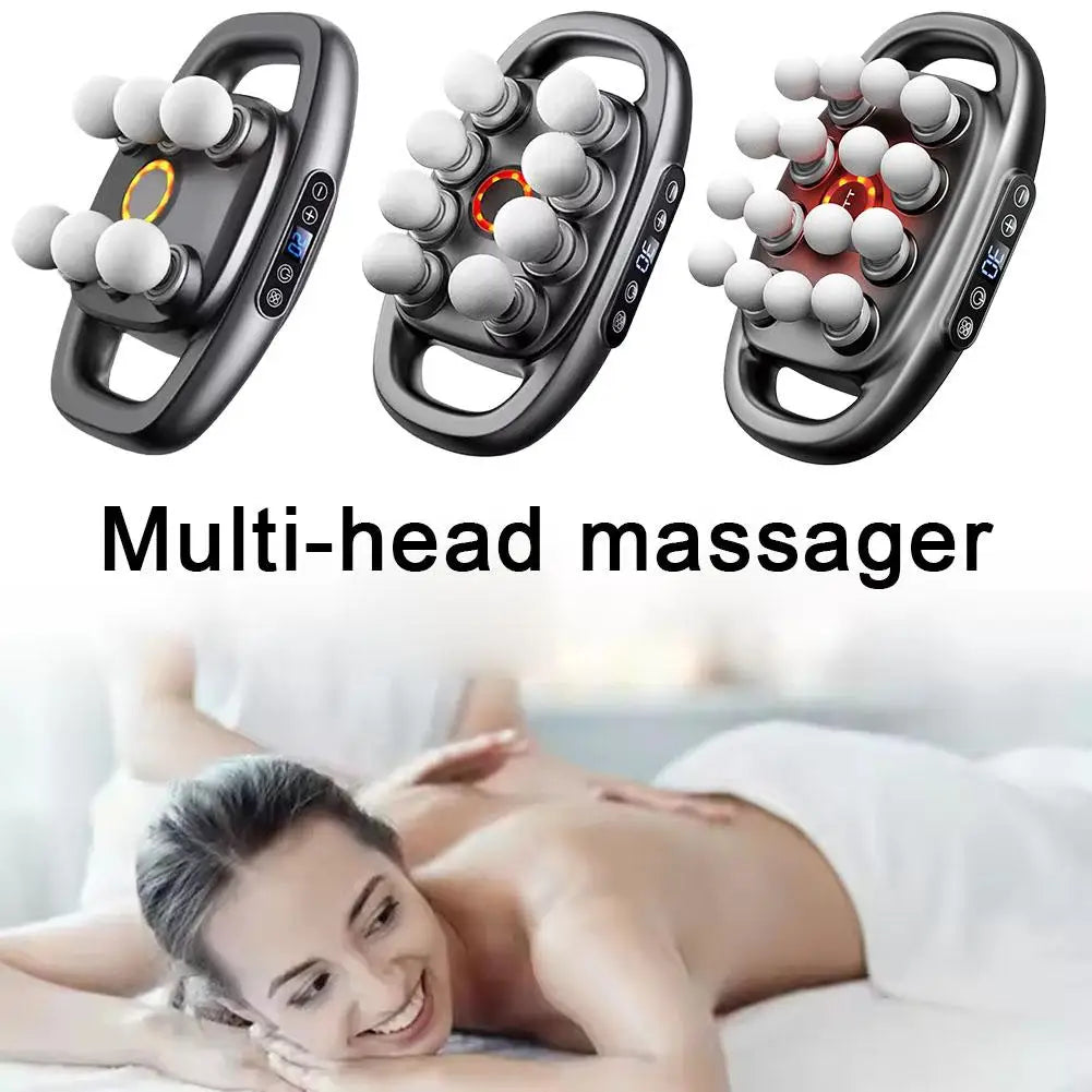 Body Massager Multi-Head Deep-Tissue Dual-Handle