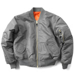 Bomber Jacket Wind-Resistant Polyester Shell Ribbed Trim