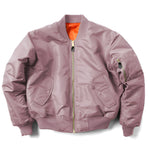 Bomber Jacket Wind-Resistant Polyester Shell Ribbed Trim