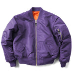 Bomber Jacket Wind-Resistant Polyester Shell Ribbed Trim