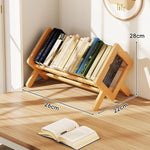 Book Stand Bamboo Angled Display Foldable A-Frame Legs