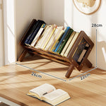 Book Stand Bamboo Angled Display Foldable A-Frame Legs