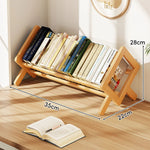 Book Stand Bamboo Angled Display Foldable A-Frame Legs