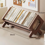 Book and Magazine Holder Bamboo Angled Non-Slip Rails