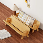 Book and Magazine Holder Bamboo Angled Non-Slip Rails