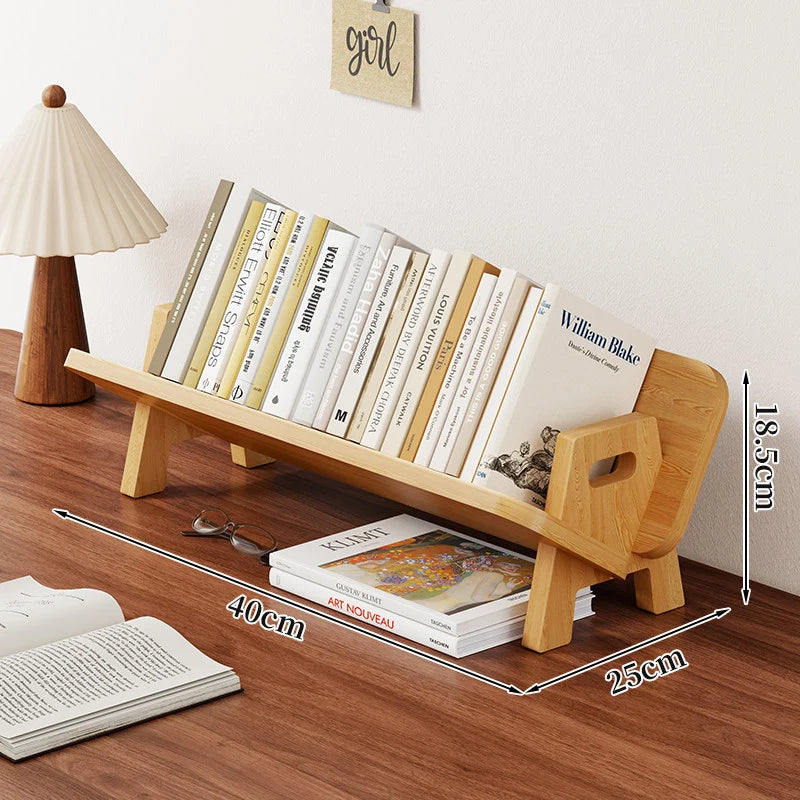 Book and Magazine Holder Bamboo Angled Non-Slip Rails