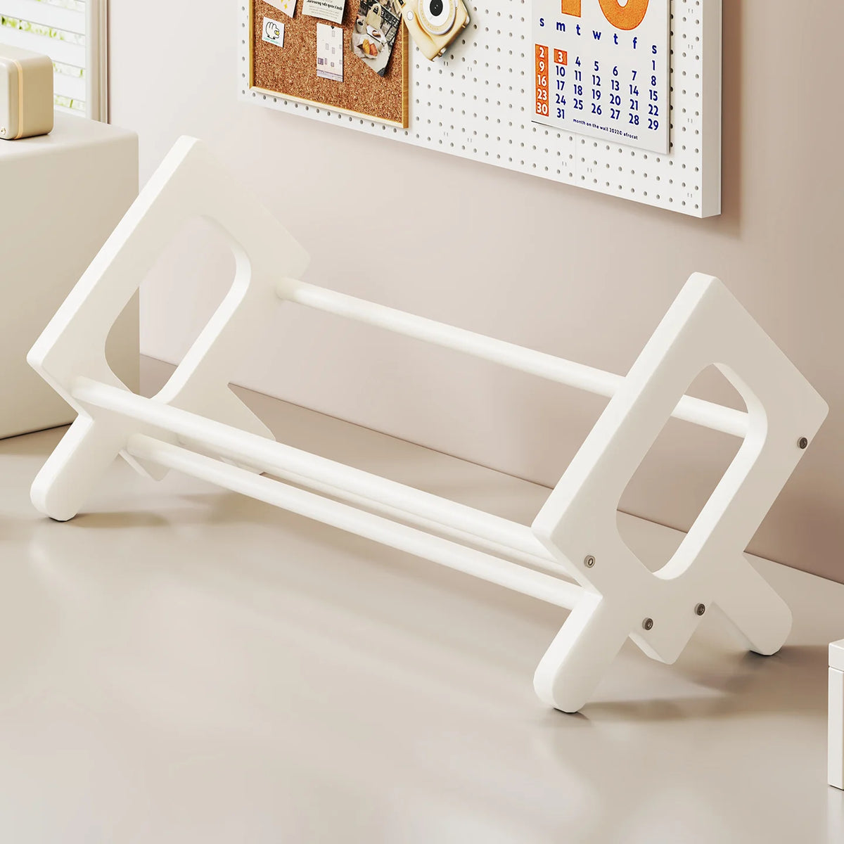 Book and Magazine Holder Bamboo Angled Non-Slip Rails