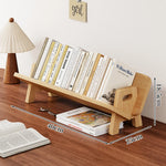 Book and Magazine Holder Bamboo Angled Non-Slip Rails