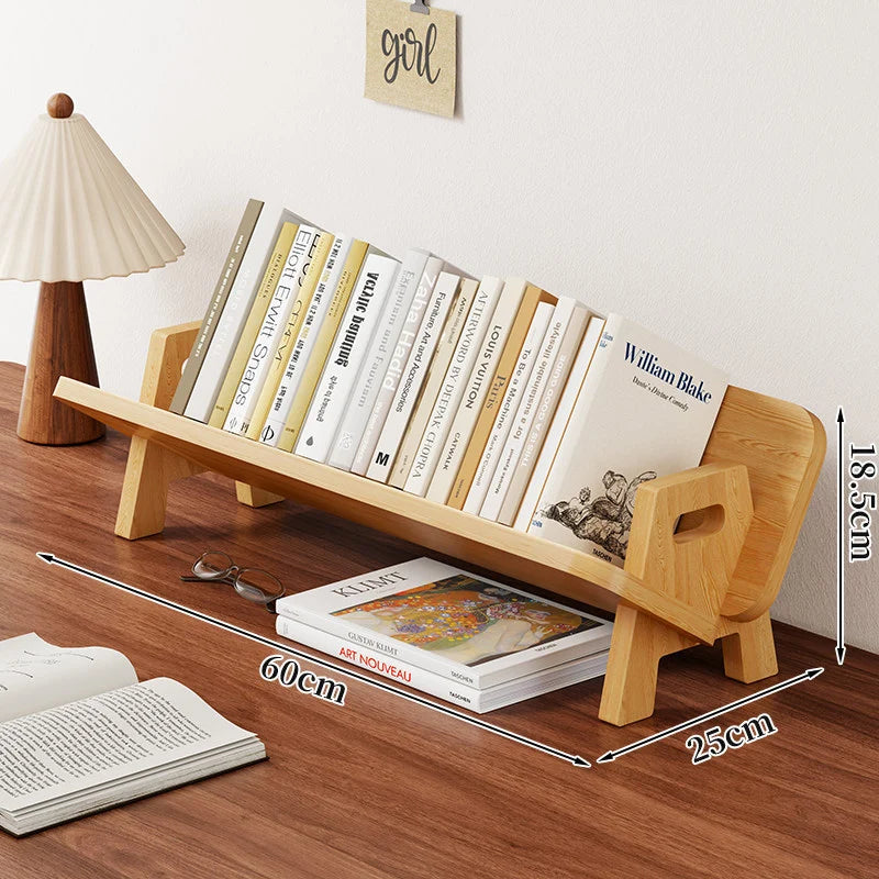 Book and Magazine Holder Bamboo Angled Non-Slip Rails