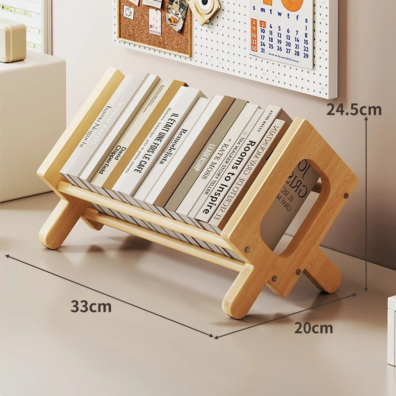 Book and Magazine Holder Bamboo Angled Non-Slip Rails