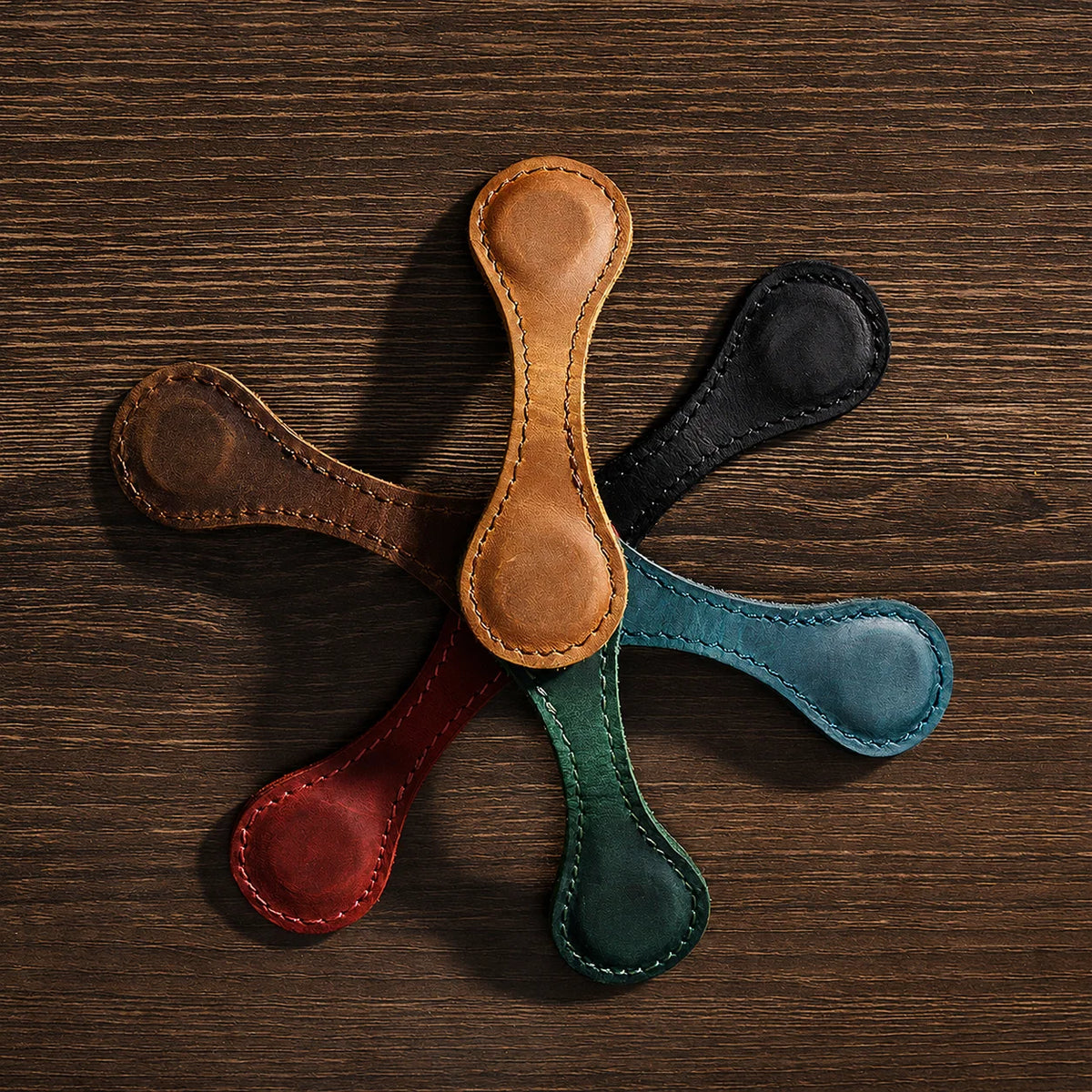 Bookmarks Genuine Leather Magnetic Set of 2