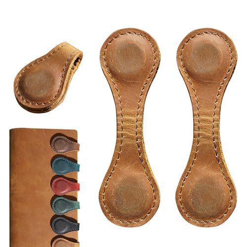 Bookmarks Genuine Leather Magnetic Set of 2