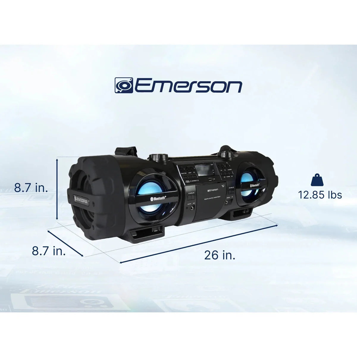 Boombox 60W Dual Subwoofers Bluetooth Streaming