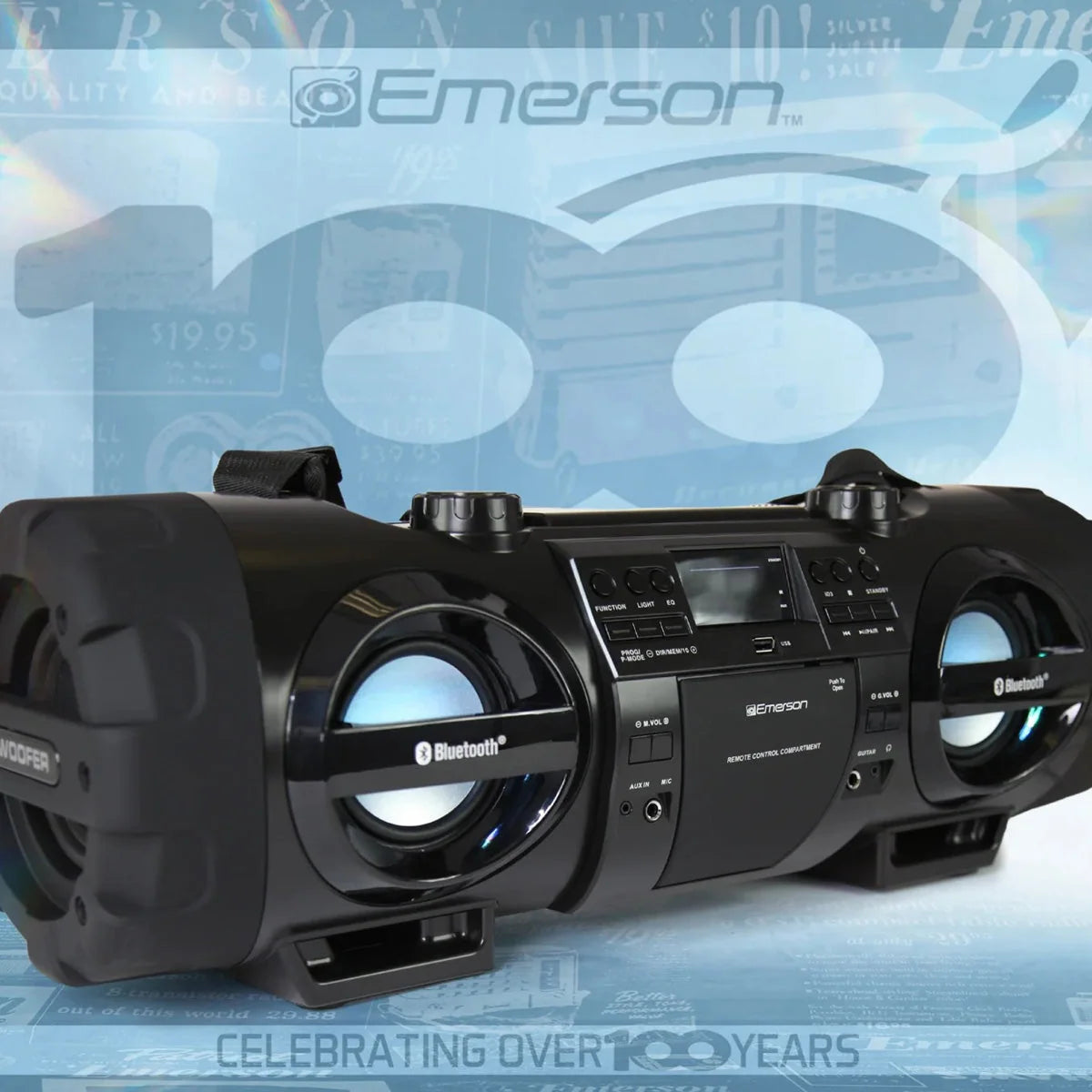 Boombox 60W Dual Subwoofers Bluetooth Streaming