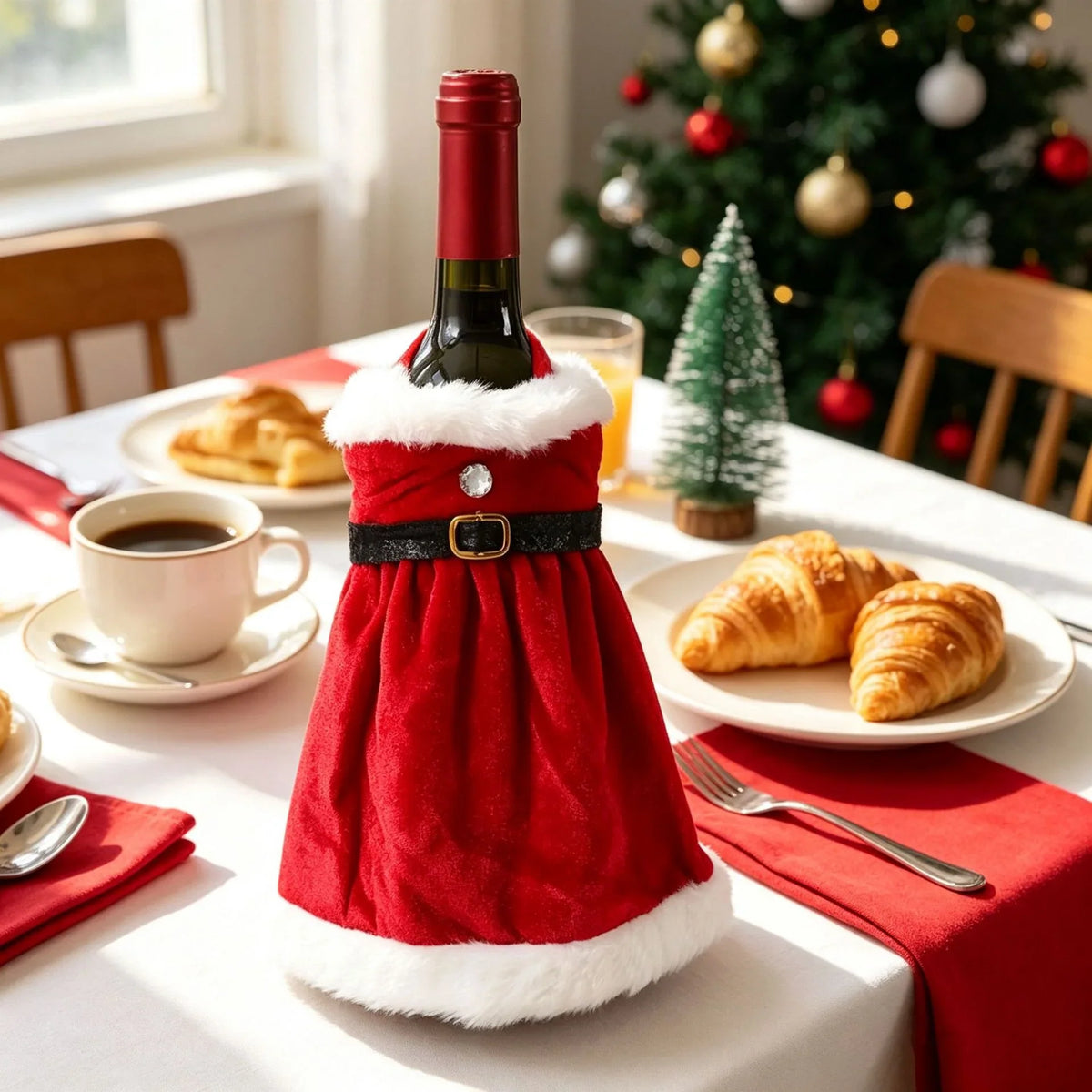 Bottle Cover Santa Design Soft & Durable