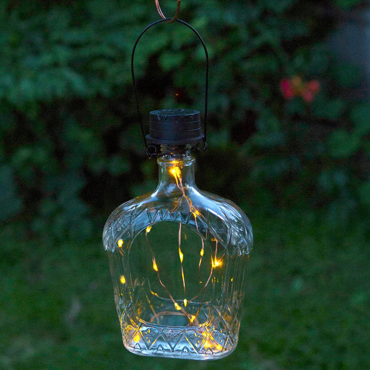 Bottle Lantern Kit Solar-Powered Amber LED 2-Piece Set