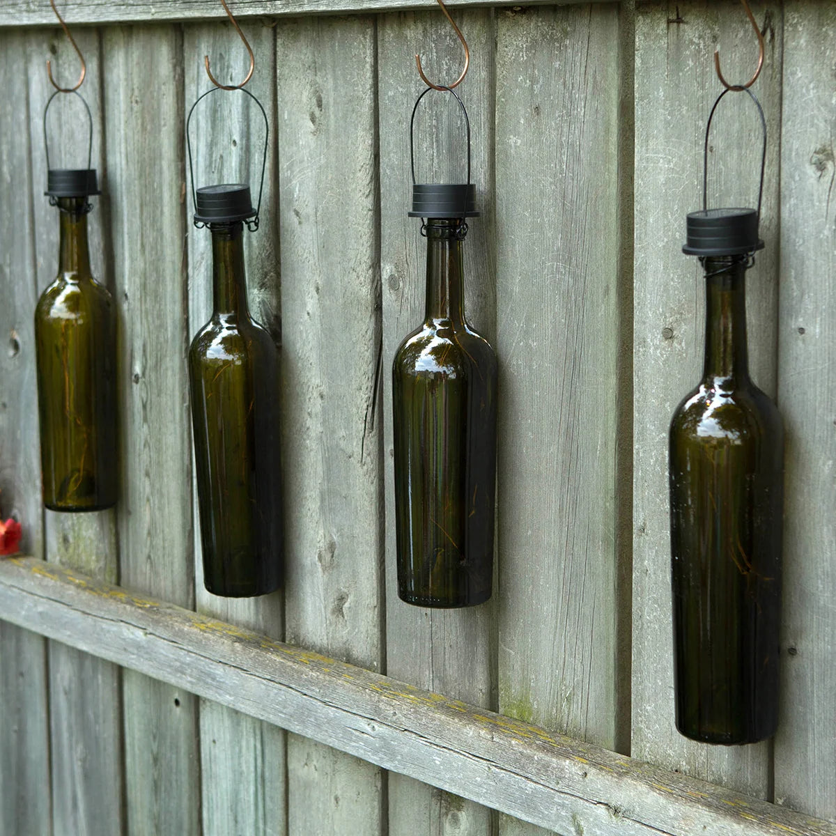 Bottle Lantern Kit Solar-Powered Amber LED 2-Piece Set
