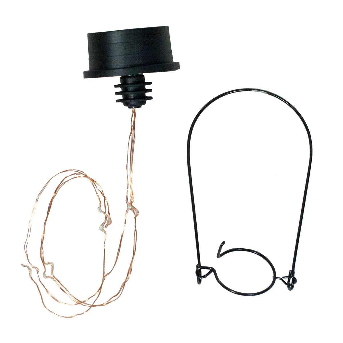 Bottle Lantern Kit Solar-Powered Amber LED 2-Piece Set