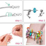 Bracelet Making Kit Adjustable Glass Beads & Charms