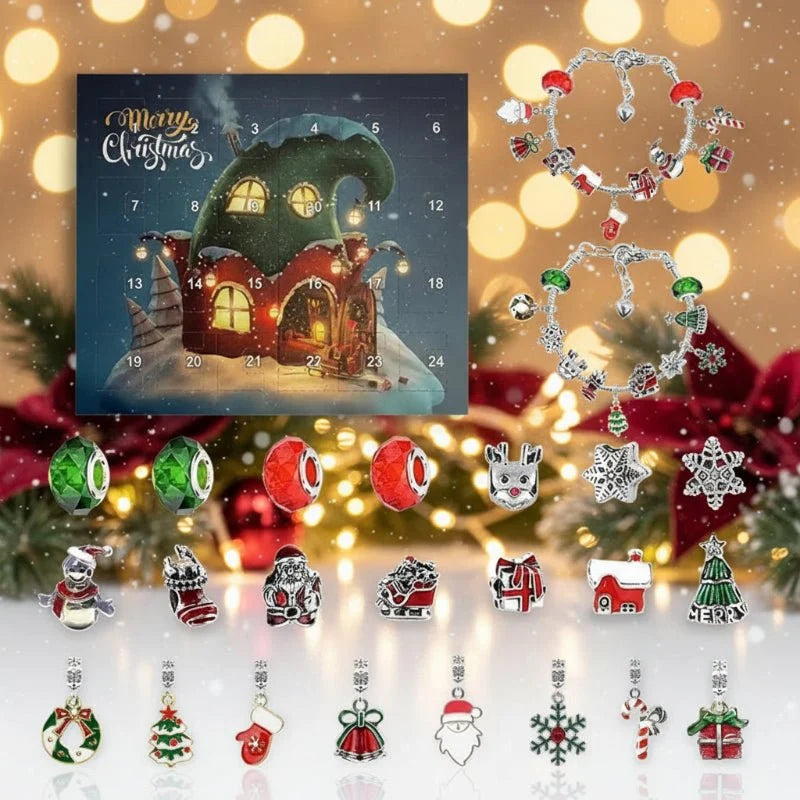 Bracelet Making Kit Advent Calendar 24 Charms & Beads