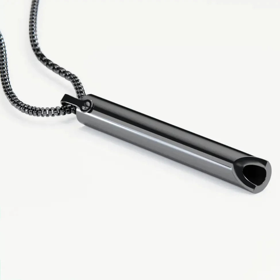 Breathing Necklace Titanium Stainless Steel Quit Smoking Aid