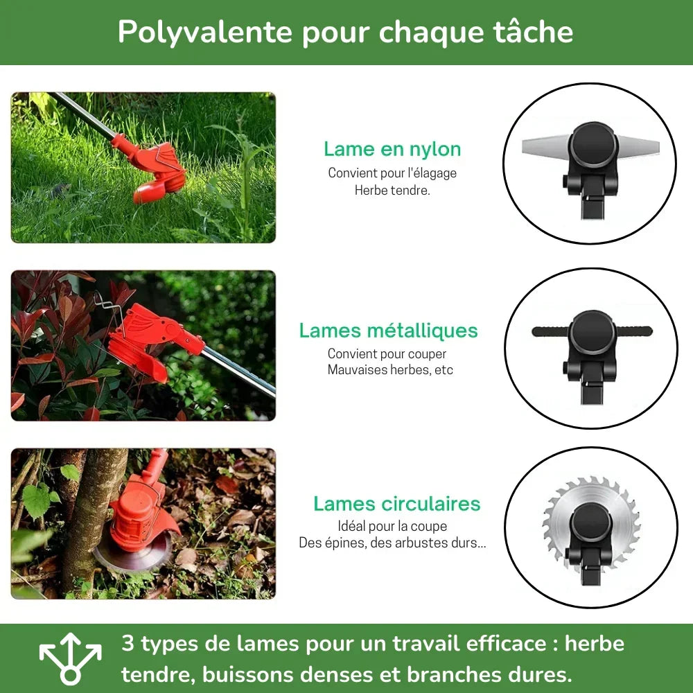 Brush Cutter Cordless Ergonomic Handle Wear-Resistant Blade