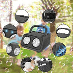 Bubble Machine Multi-Hole LED Rechargeable Cordless Portable