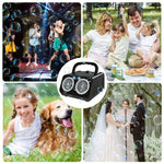 Bubble Machine Multi-Hole LED Rechargeable Cordless Portable