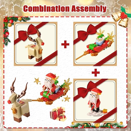Building Block Advent Calendar 24-Day Christmas Village Theme