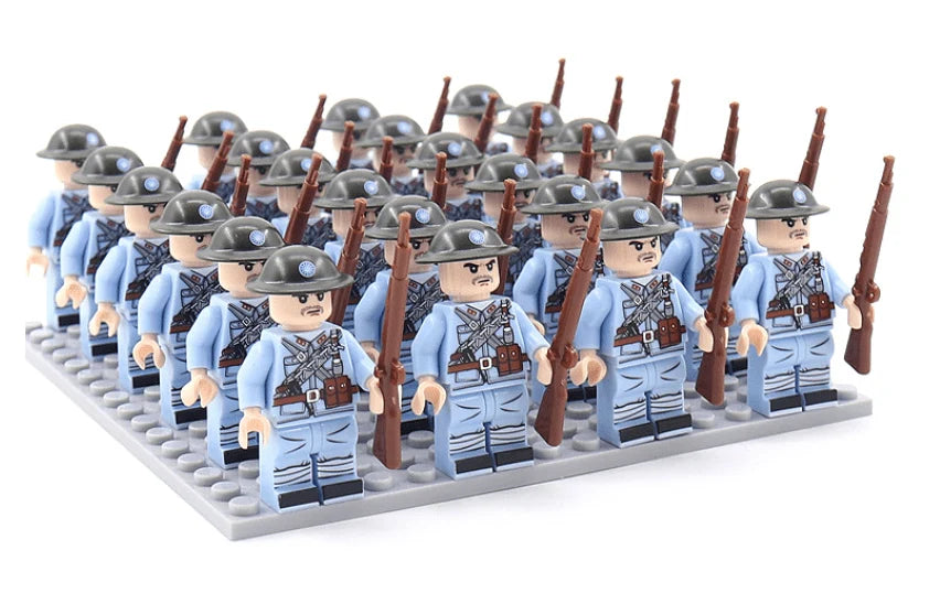 Building Block Figure Set 21 Pieces With Accessories