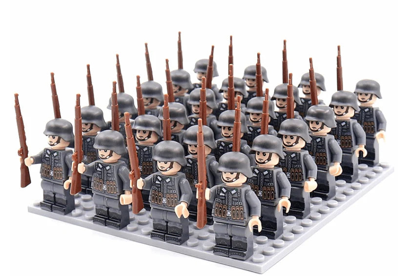 Building Block Figure Set 21 Pieces With Accessories