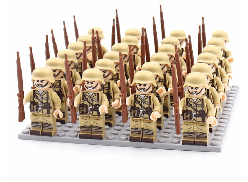 Building Block Figure Set 21 Pieces With Accessories