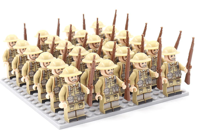 Building Block Figure Set 21 Pieces With Accessories
