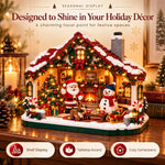 Building Block Set Christmas House Open-Front With Figures