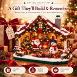 Building Block Set Christmas House Open-Front With Figures