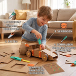 Building Set Cardboard 100 Pieces Tool Kit Included