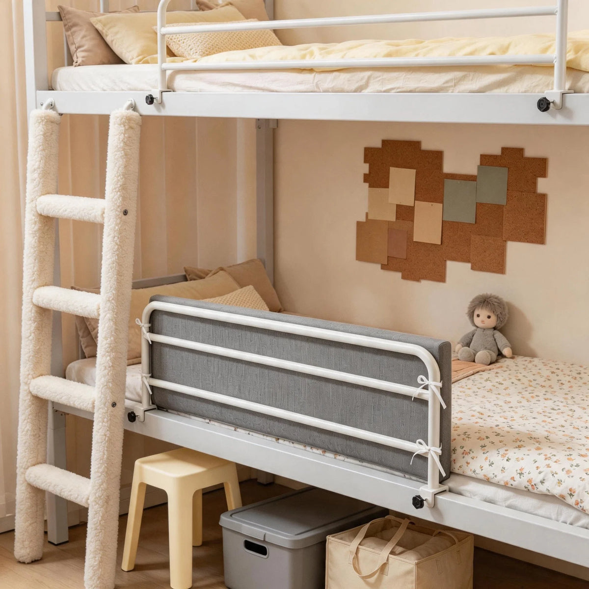 Bunk Bed Safety Rail Padded Clamp-On Mount