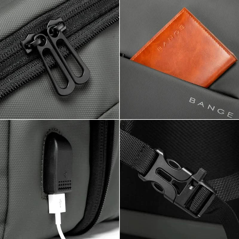 Business Backpack Expandable Water-Repellent Padded Laptop Compartment