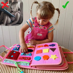 Busy Book Felt 8 Interactive Pages Travel-Friendly