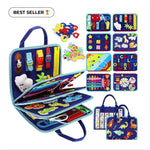 Busy Book Felt Fabric 8 Interactive Pages Montessori Life Skills Activities