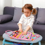 Busy Book Felt Fabric 8 Interactive Pages Montessori Life Skills Activities
