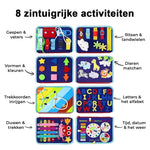 Busy Book Felt Fabric 8 Interactive Pages Montessori Life Skills Activities